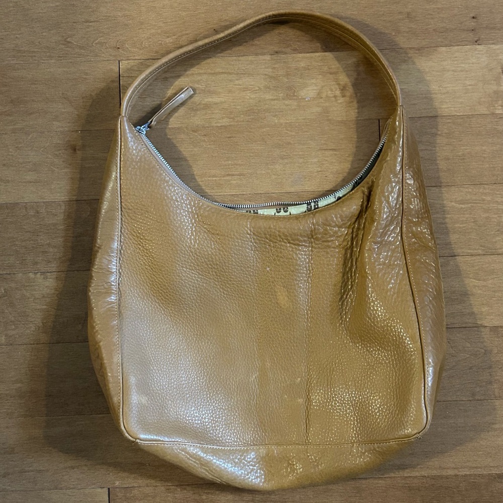 BAGGU Deadstock Leather Bag in Tan